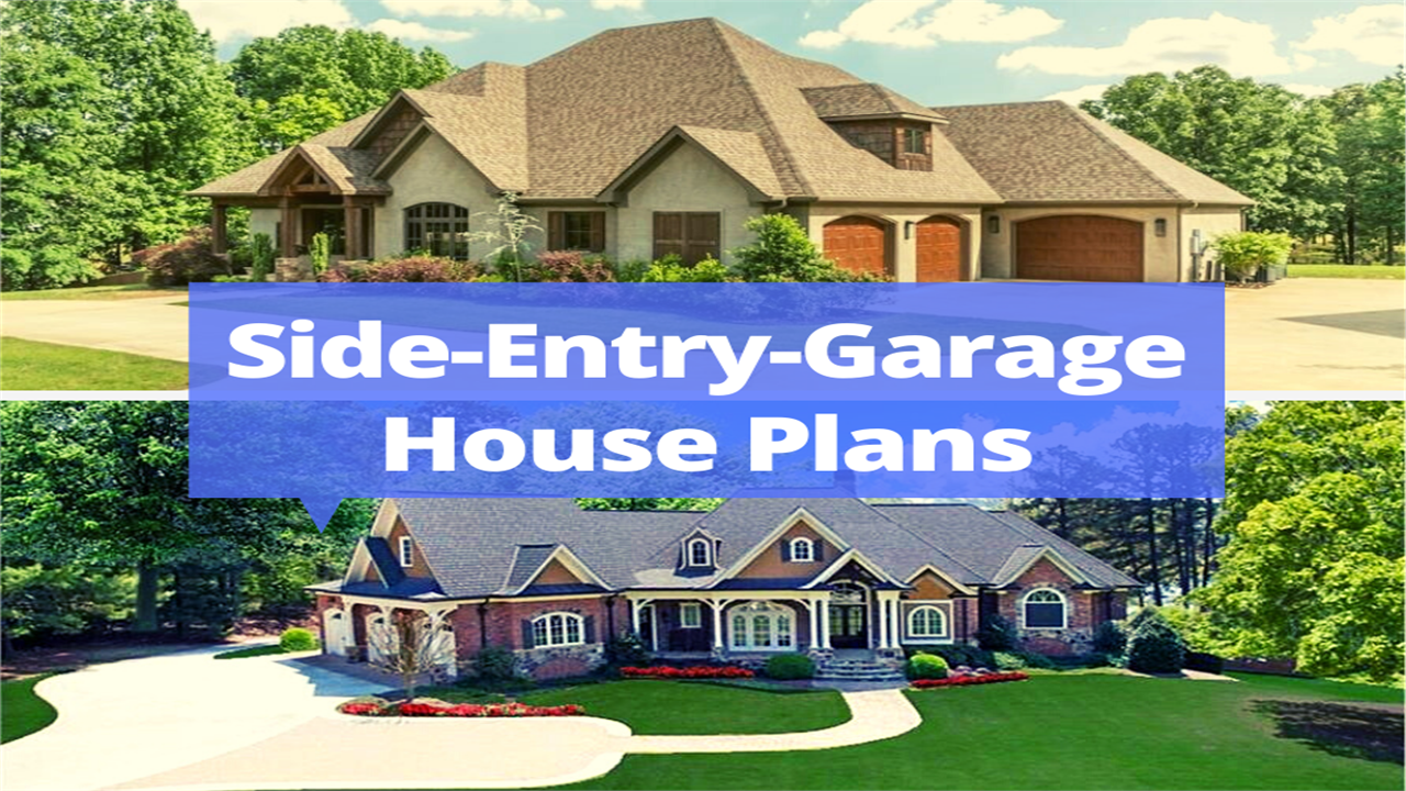 two home with side-facing garages illustrating article about side-entry garages