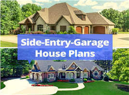 two home with side-facing garages illustrating article about side-entry garages