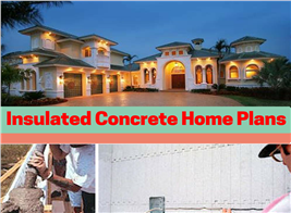 Montage of 3 photos illustrating Insulated Concrete Form Construction