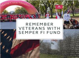 Montage of military images illustrating article about Semper Fi Fund