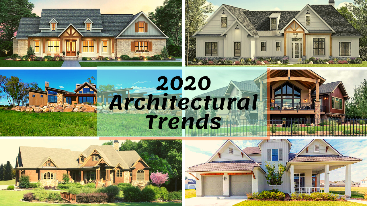 Six homes illustrating article about trends in home architecture