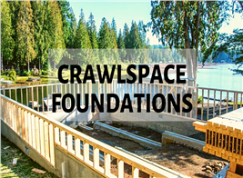Rural residential foundation illustrating article about crawlspace foundations 