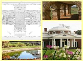Thomas Jefferson - examples of his architectural work and landscape design