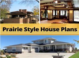 Montage of 3 homes illustrating article on Prairie style houses