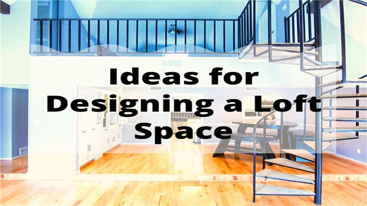 Loft space with spiral stairs illustrating article on loft design ideas